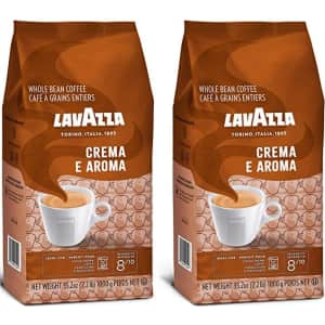 Lavazza Crema e Aroma Coffee Beans 2.2-lb. Bag 2-Pack for $26