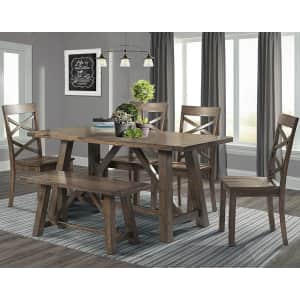 Picket House Furnishings Regan 6-Piece Dining Set w/ Bench for $620 Picket House Furnishings Regan 6-Piece Dining Set w/ Bench for $620