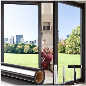 Coavas 17.5" x78.7" One Way Window Privacy Film for $6