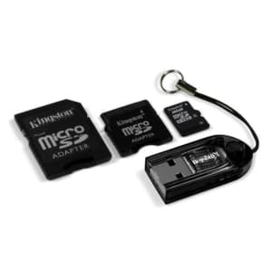 Kingston Mobility Kit - 8 GB microSDHC Flash Memory Card with SD and miniSD Adapters + USB 2.0 for $15 Kingston Mobility Kit - 8 GB microSDHC Flash Memory Card with SD and miniSD Adapters + USB 2.0 for $15