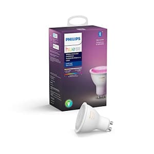 Philips Hue White & Color Ambiance LED Smart GU10 Bulb, Bluetooth & Zigbee Compatible (Hue Hub for $45