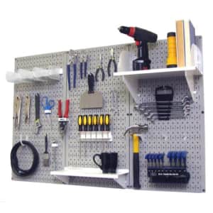 Pegboard Organizer Wall Control 4 ft. Metal Pegboard Standard Tool Storage Kit with Gray Toolboard for $140 Pegboard Organizer Wall Control 4 ft. Metal Pegboard Standard Tool Storage Kit with Gray Toolboard for $140