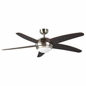 Amazon Basics 52-Inch Ceiling Fan - Includes Integrated Dimmable LED Light Kit and Remote Control - for $142