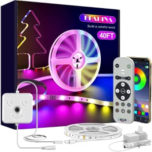 Epabina 40-Ft. Color-Changing LED Strip Lights for $12