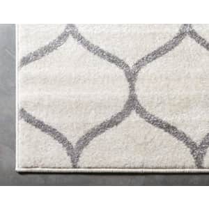 Unique Loom Trellis Frieze Collection Lattice Moroccan Geometric Modern Ivory Area Rug (7' 0 x 10' for $95 Unique Loom Trellis Frieze Collection Lattice Moroccan Geometric Modern Ivory Area Rug (7' 0 x 10' for $95