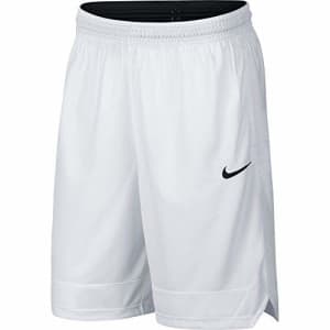 Nike Dri-FIT Icon, Men's Basketball Shorts, Athletic Shorts with Side Pockets, White/White/Black, for $40