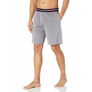 Lacoste Men's Jersey Cotton Pajama Shorts, SILVER CHINE, XS for $27