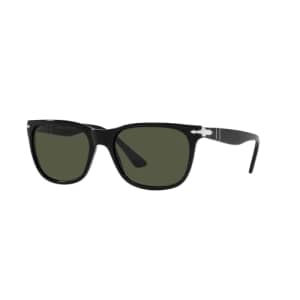 Persol PO3291S Rectangular Sunglasses, Black/Green, 54 mm for $307