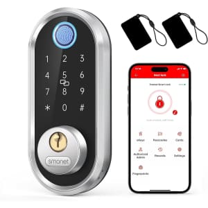 Smonet Fingerprint Keyless Electronic Deadbolt Smart Entry Door Lock for $70 Smonet Fingerprint Keyless Electronic Deadbolt Smart Entry Door Lock for $70