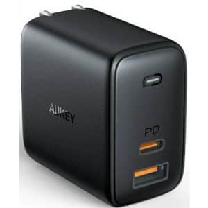 Aukey Omnia Mix 65W GaN USB-C / USB-A Power Adapter for $10