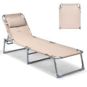 Goplus Adjustable Chaise Lounge Chair Recliner w/Sunbathing Tanning Face Down Hole for Beach for $70 Goplus Adjustable Chaise Lounge Chair Recliner w/Sunbathing Tanning Face Down Hole for Beach for $70