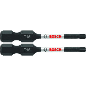 Bosch Impact Tough 2" Torx #15 Power Bits 2-Pack for 79 cents Bosch Impact Tough 2" Torx #15 Power Bits 2-Pack for 79 cents