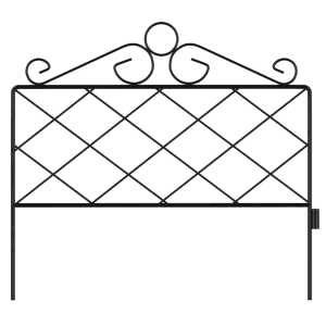 Pure Garden 16.5" x 7.5' Lattice Metal Garden Edging 5-Pack for $40