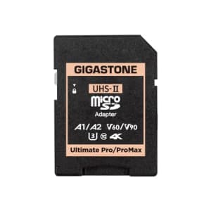 GIGASTONE UHS-II MicroSD to UHS-II SD Memory Card Adapter, Camera Ultimate UHS-II Adapter for $7