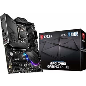 MSI MPG Z490 Gaming Plus Gaming Motherboard (ATX, 10th Gen Intel Core, LGA 1200 Socket, DDR4, CF, for $123
