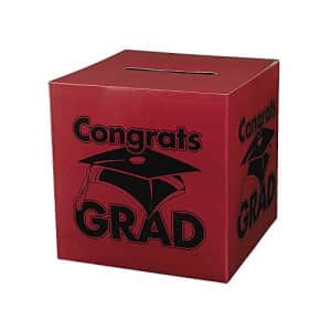 Fun Express - Congrats Grad Burgundy Card Box for Graduation - Party Supplies - Containers & Boxes for $5 Fun Express - Congrats Grad Burgundy Card Box for Graduation - Party Supplies - Containers & Boxes for $5