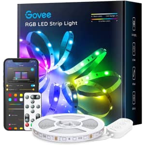 GoveeLife 16.4-Foot Bluetooth Color Changing LED Strip Lights for $10 GoveeLife 16.4-Foot Bluetooth Color Changing LED Strip Lights for $10