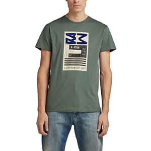 G-Star Raw Men's Premium Graphic T-Shirt, Flock: Light Hunter, X-Small for $21