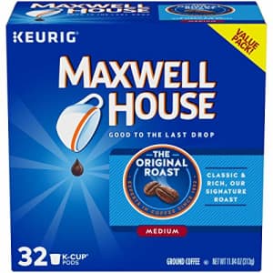 Maxwell House Original Medium Roast K-Cup Coffee Pods (32 Pods) for $28