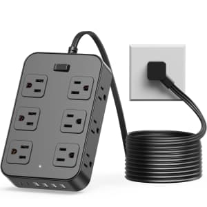 Solidock 10-Foot 12-Outlet 6-USB Port Surge Protector Power Strip for $15
