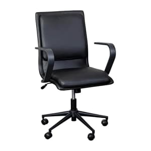 Flash Furniture James Mid-Back Designer Executive Office Chair - Black LeatherSoft Upholstery - for $199