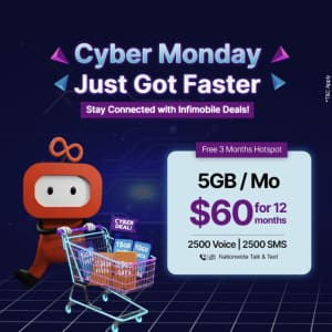 Inifimobile Cyber Monday Deal: 5GB monthly for only $60/year!