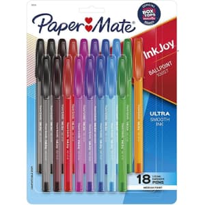 Paper Mate InkJoy Ballpoint Pen 18-Pack for $5