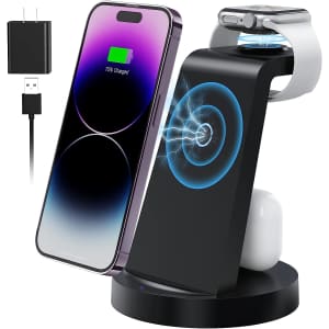 3-in-1 Apple Devices Wireless Charging Station for $10