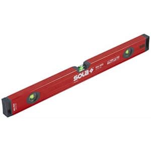 SOLA LSB24 Big Red Aluminum Box Beam Level with 3 60% Magnified Vials, 24-Inch for $74
