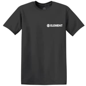 Element Men's Blazin Chest Short Sleeve Tee Shirt, Flint Black, X-Large for $23