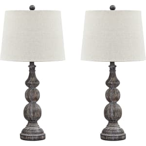 Signature Design by Ashley Mair Rustic Farmhouse Table Lamp 2-Pack for $70