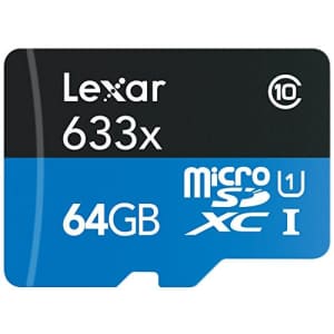 Lexar High-Performance microSDXC 633x 64GB UHS-I/U1 w/USB 3.0 Reader Flash Memory Card - for $38 Lexar High-Performance microSDXC 633x 64GB UHS-I/U1 w/USB 3.0 Reader Flash Memory Card - for $38