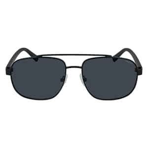 Nautica Men's N4651SP Polarized Pilot Sunglasses, Matte Black, 56/16/145 for $33
