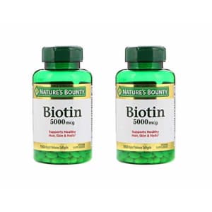 Nature's Bounty Biotin Softgels, 5000 mcg 150 ea (Pack of 2) for $23