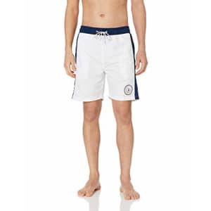 U.S. Polo Assn. Men's Side Stripe 7" Swim Short, White, S for $16