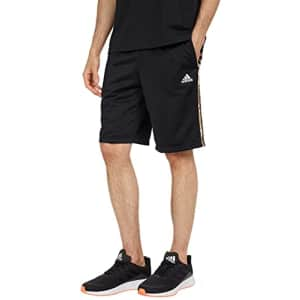 adidas Men's Big & Tall Warm-up Tricot Regular Camo Shorts, Black, 4X-Large/Tall for $25