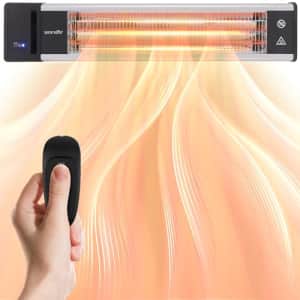 SereneLife Infrared Outdoor Electric Space Heater, Wall Mounted Heater, 1500 W, Electric Patio for $93