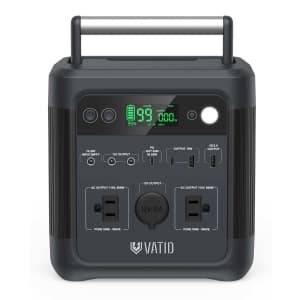 Vatid 600W LCD Portable Power Station for $199
