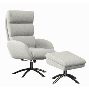 Handy Living Sophitza Swivel Rocker Chair and Storage Ottoman for $150