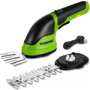 WorkPro 2-in-1 Cordless Grass Shear & Shrubbery Trimmer for $22
