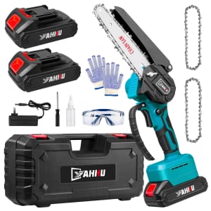 6" Mini Cordless Chainsaw Set for $43