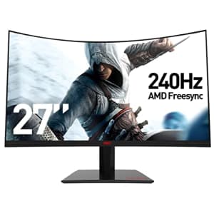 HKC 27'' 240Hz 1ms Gaming Curved Monitor AMD Sync Vesa Mount HDMI DP Inputs for $154