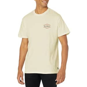 Billabong Men's Classic Short Sleeve Premium Logo Graphic Tee T-Shirt, Walled Off White, Large for $56