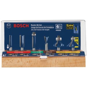 Bosch 6-Piece 1/4" Carbide-Tipped Router Bits Assortment for $60
