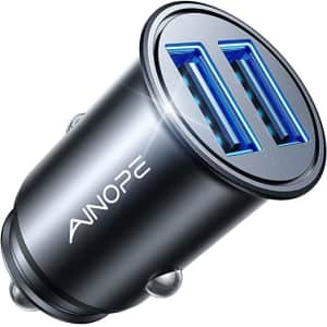 Ainope Dual USB Car Charger for $8