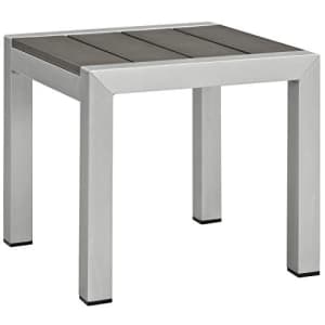 Modway Shore Aluminum Outdoor Patio Side Table in Silver Gray for $114 Modway Shore Aluminum Outdoor Patio Side Table in Silver Gray for $114