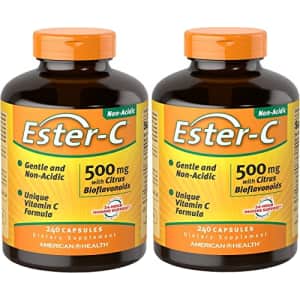 American Health Ester-C with Citrus Bioflavonoids Capsules - Gentle On Stomach, Non-Acidic Vitamin for $58