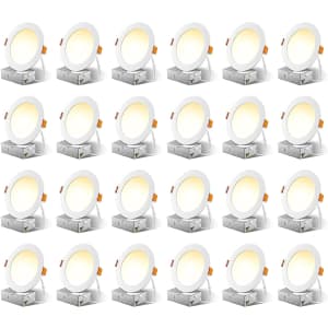 6" Ultra-Thin LED Recessed Ceiling Light 24-Pack for $150