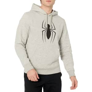 Amazon Essentials Men's Spider-Man Fleece Pullover Hoodie for $15