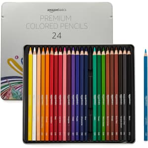 Amazon Basics Premium Colored Pencil 24-Count for $3